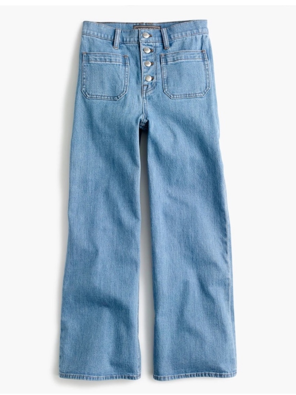 J. Crew Point Sur - Wide Leg Crop Patch Pocket High Rise Denim Jeans